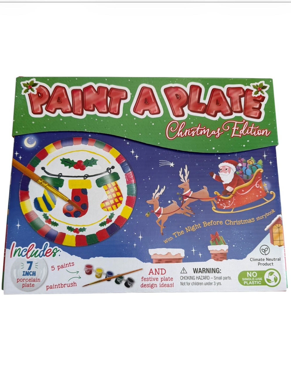Holiday Plate Painting Kit - Christmas Edition Brand New